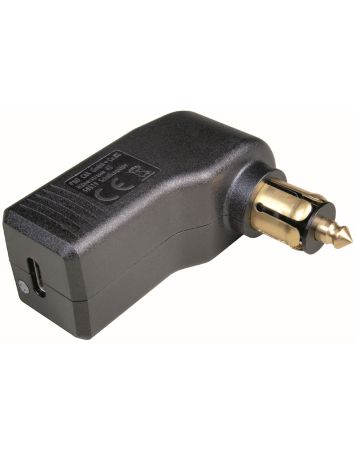 Açılı USB-C standart fiş, 12-24V / 5V, maks. 3A, Motosiklet soketi için