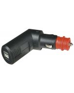 Çiftli USB şarj adaptörü, ayarlanabilir, 12V / 5V, 2 x 2.1A (çakmak soketi ve üniversal sokete uyumlu)